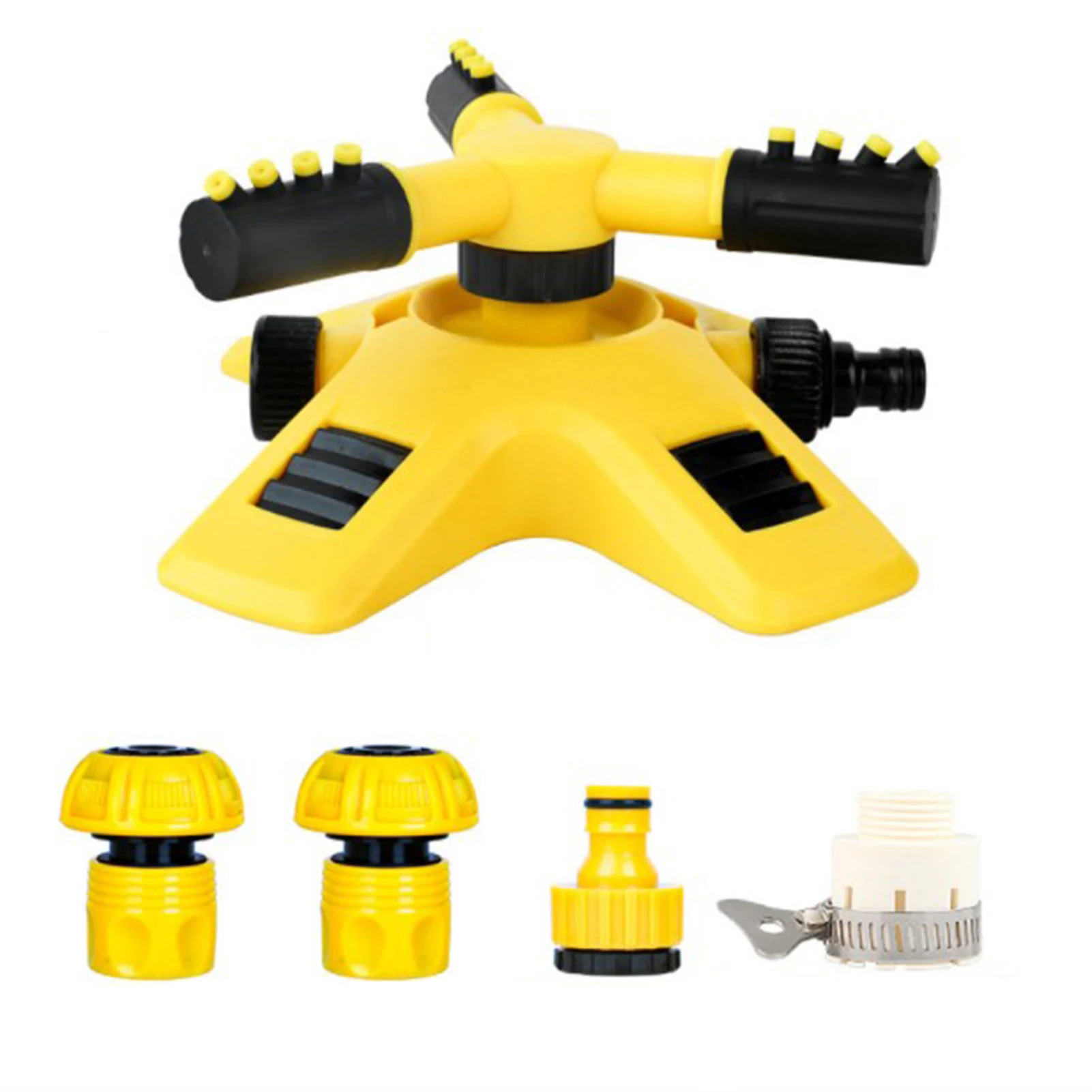 

3 Spray Nozzle Sprinkler Outdoor 360 Degrees Rotating Lawn Sprinkler Large Area Coverage Water Sprinklers For Lawns And Garden
