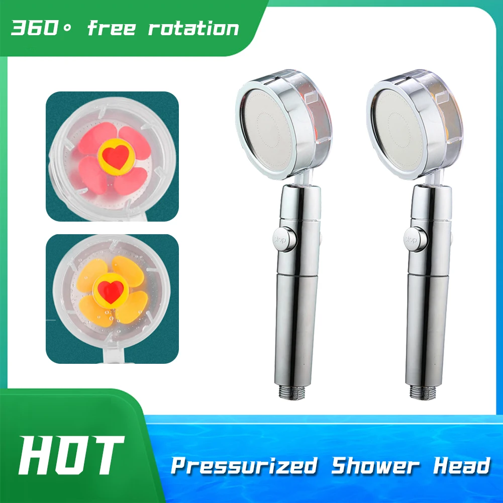 

High Quality Pressurized Shower Head High Pressure Water Saving Bathroom Accessories Shower Set with Turbofan ON/OFF Showerhead