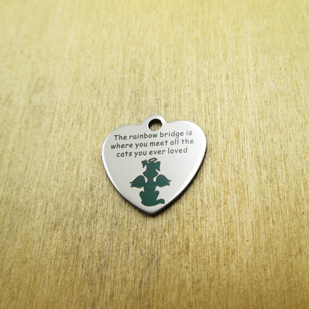 10 шт./партия-жена пожарного амулеты из нержавеющей стали лазерной гравировкой DIY