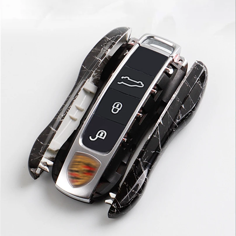 Для Porsche Panamera Cayenne Модный чехол для ключей автомобиля чехол для ключей чехол дистанционного брелока защитный чехол