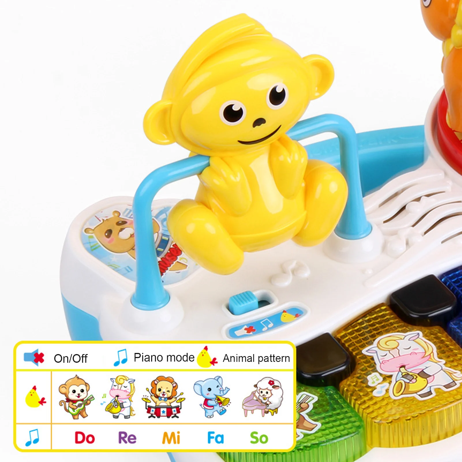 

Animal Shape Multifunctional Musical Carousel Piano Educational Toy Kids Gift