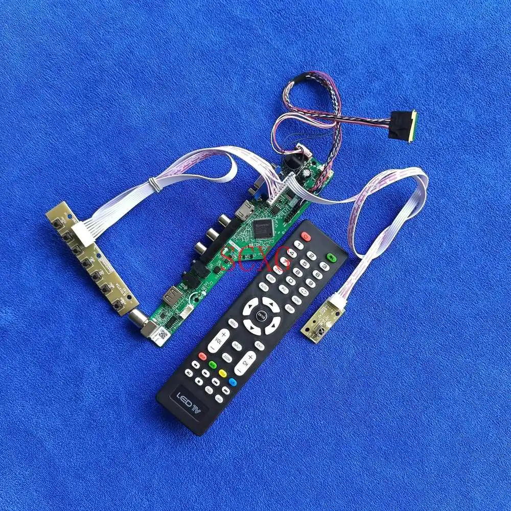 

AV VGA USB HDMI совместимых с 1366*768 40-контактный LVDS подходит LP156WHA/LP156WHB/LP156WHU DIY Kit сигнала аналоговый монитор управляющая плата ЖК-дисплей светодиодн...