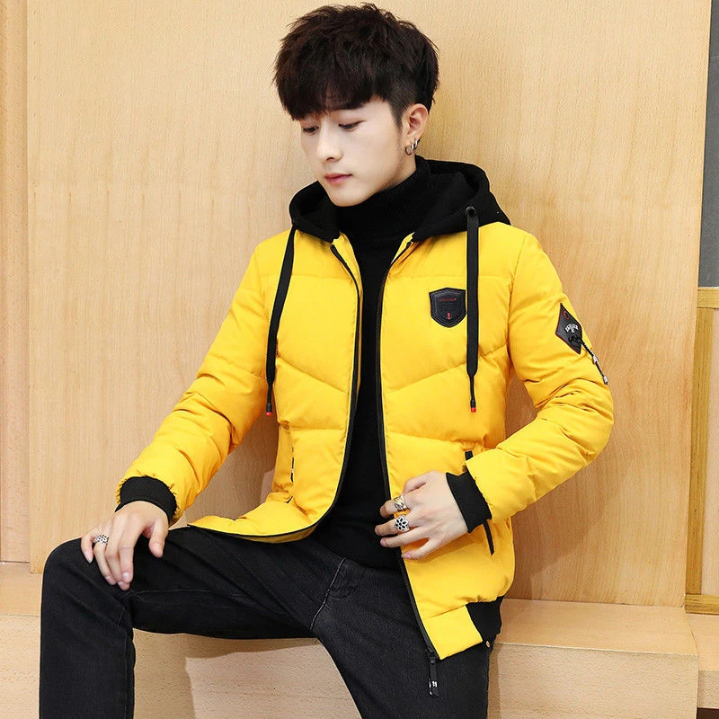 Новая брендовая зимняя куртка мужская 2019 теплое пальто приталенная Модная