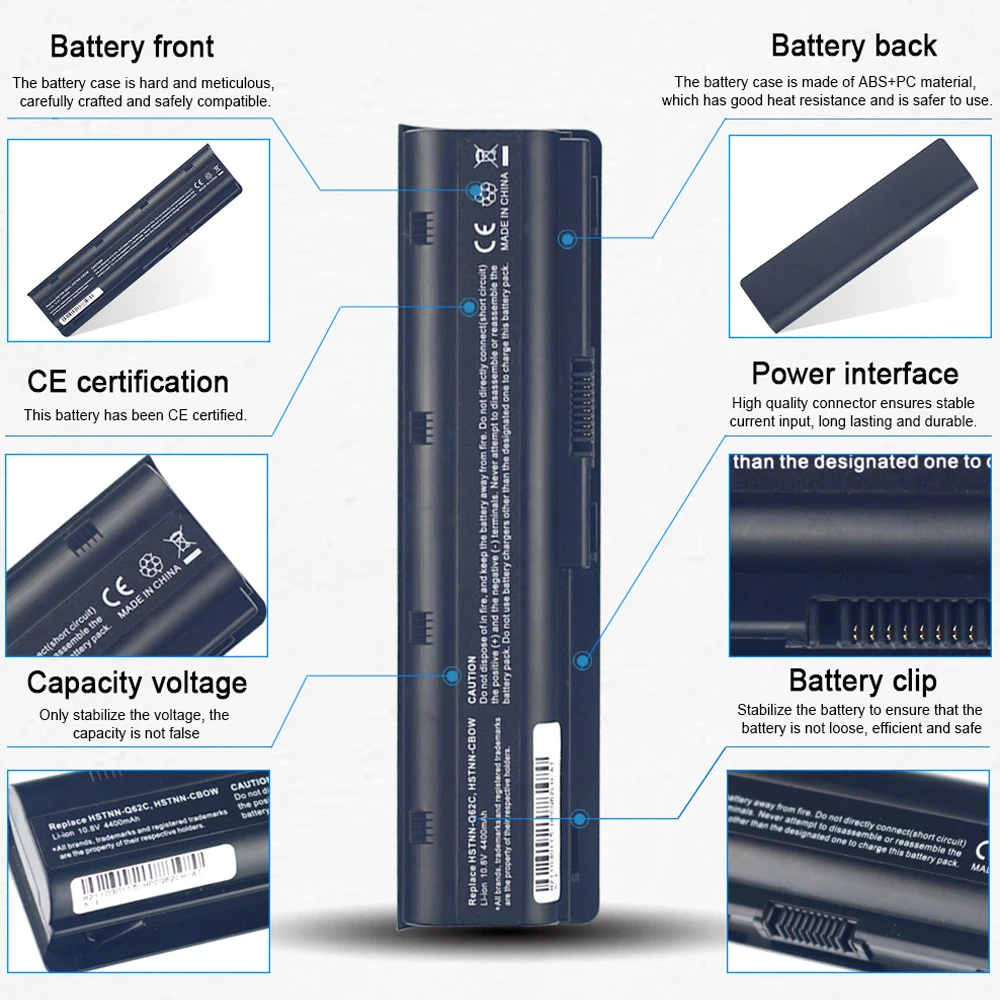 Laptop Battery for HP Pavilion DV3 DM4 DV5 DM4T G32 G56 G62 G72 G4 G6 G7 Presario CQ32 CQ42 CQ56 CQ62 CQ630 CQ72 593553-001 MU06 |