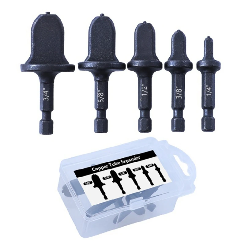 

High Quality Swaging Tool 5Pcs Steel Pipe Expander Dril Electric Repair Support Drill Bit Expander Easy to Install