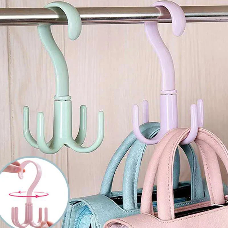 

Rotating Hook Coat Bag Scarf Clothing Accessories Clothes Hook Household Cabinet Clothes Storage Holder Coat Rack Room Organizer