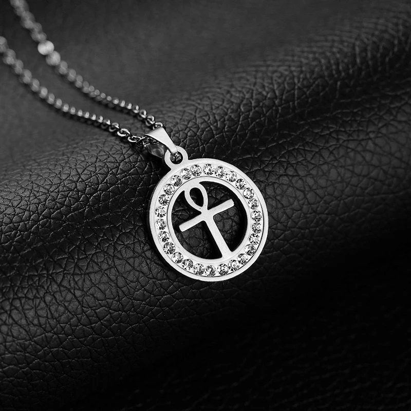 Stainless steel cross necklace for women jewelry Gold/Steel color Round Shell pendand Religious Bijoux | Украшения и аксессуары