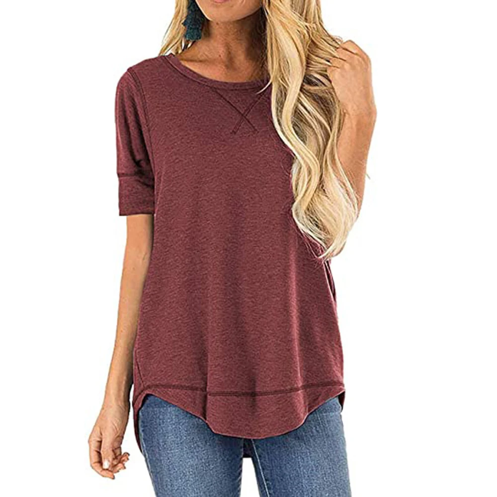 

FZT144 2021 woman sport t-shirt trousers high quality cotton t-shirt jogging suit new summer style