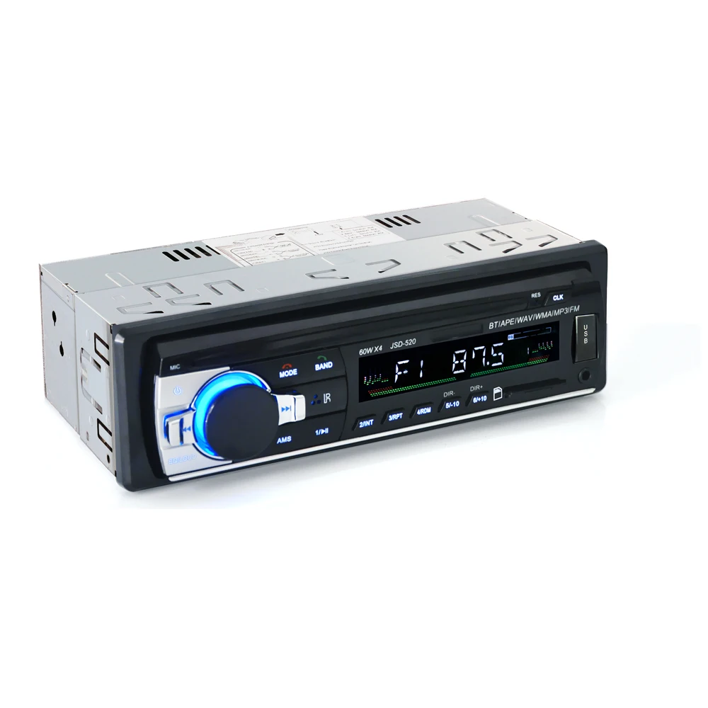 JSD520 ISO автомобильный радиоприемник цифровой Bluetooth MP3 60Wx4 FM аудио с входом AUX |