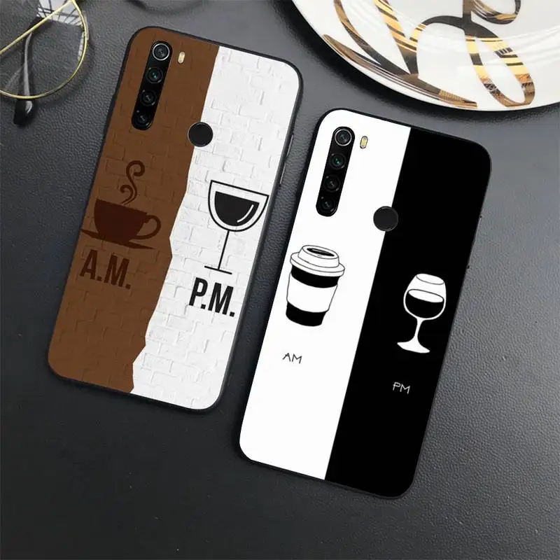 

Coffee Wine Cup pattern Phone Case For Xiaomi Redmi note 7 8 9 t max3 s 10 pro lite coque shell cover funda