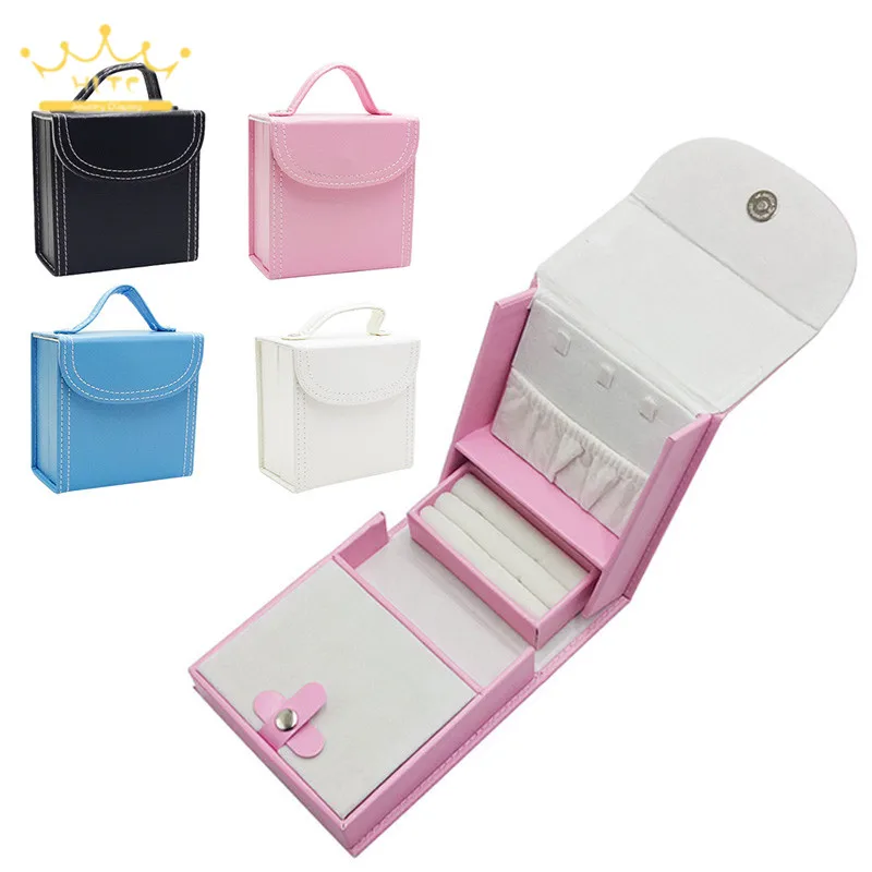 Кожаная Шкатулка для ювелирных изделий коробка хранения органайзер
