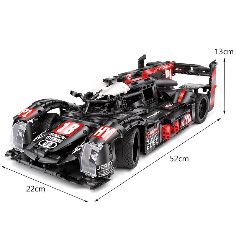 DHL Technic игрушки серии Супер гоночный автомобиль R18 R8 совместимые строительные