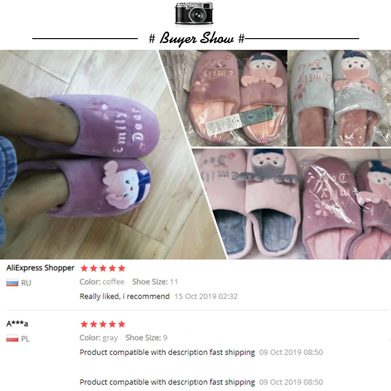 Women Home Flat Slippers Indoor Shoes Female Slip On Cute Cartoon Deer Furry Warm Ladies Christmas Woman Shoes Soft Footwear