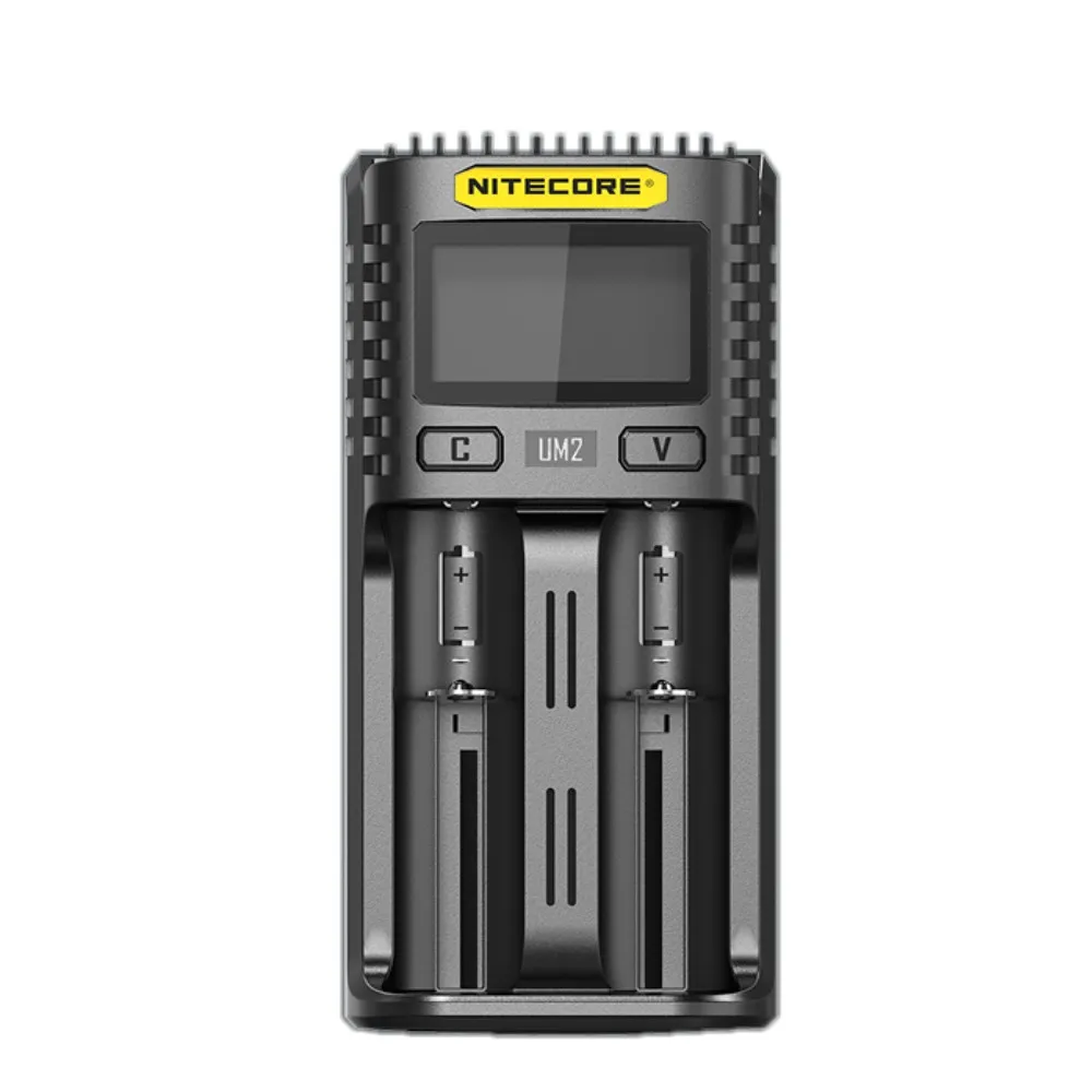 100% Оригинальное зарядное устройство Nitecore UM4 UM2 USB QC с интеллектуальной схемой и глобальной страховкой для литий-ионных аккумуляторов типов АА, ААА, 18650, 21700, 26650.