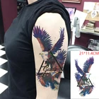 Водостойкие временные татуировки наклейки Орел Птица английский Keep Go треугольник поддельные тату флэш тату боди арт для женщин мужчин