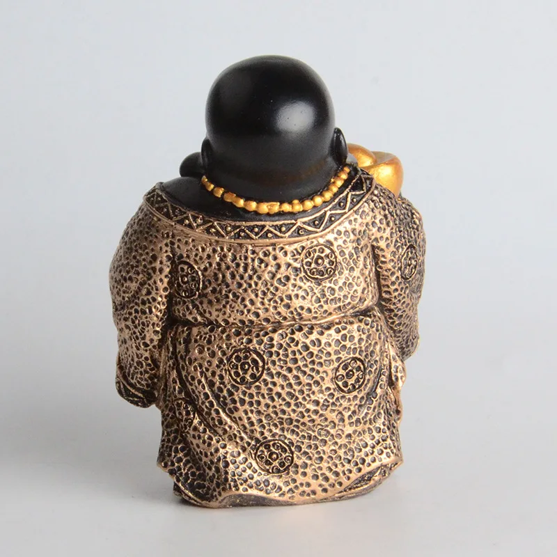 Китайский стиль деньги Будда декоративная статуя из смолы для украшения дома