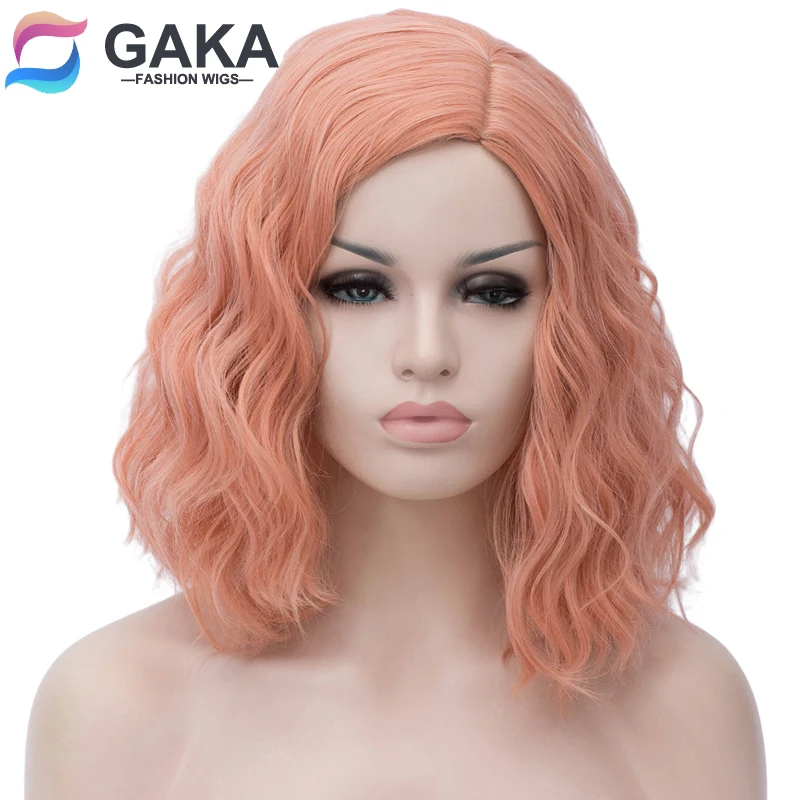 Женский короткий парик для косплея GAKA из натуральных волн синтетические волосы