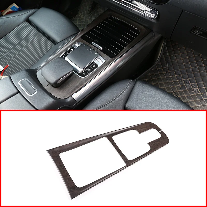 Car Interior Accessories For Mercedes Benz B GLB Class W247 X247 2019-20 ABS Oak wood grain Center Console Protection Frame Trim