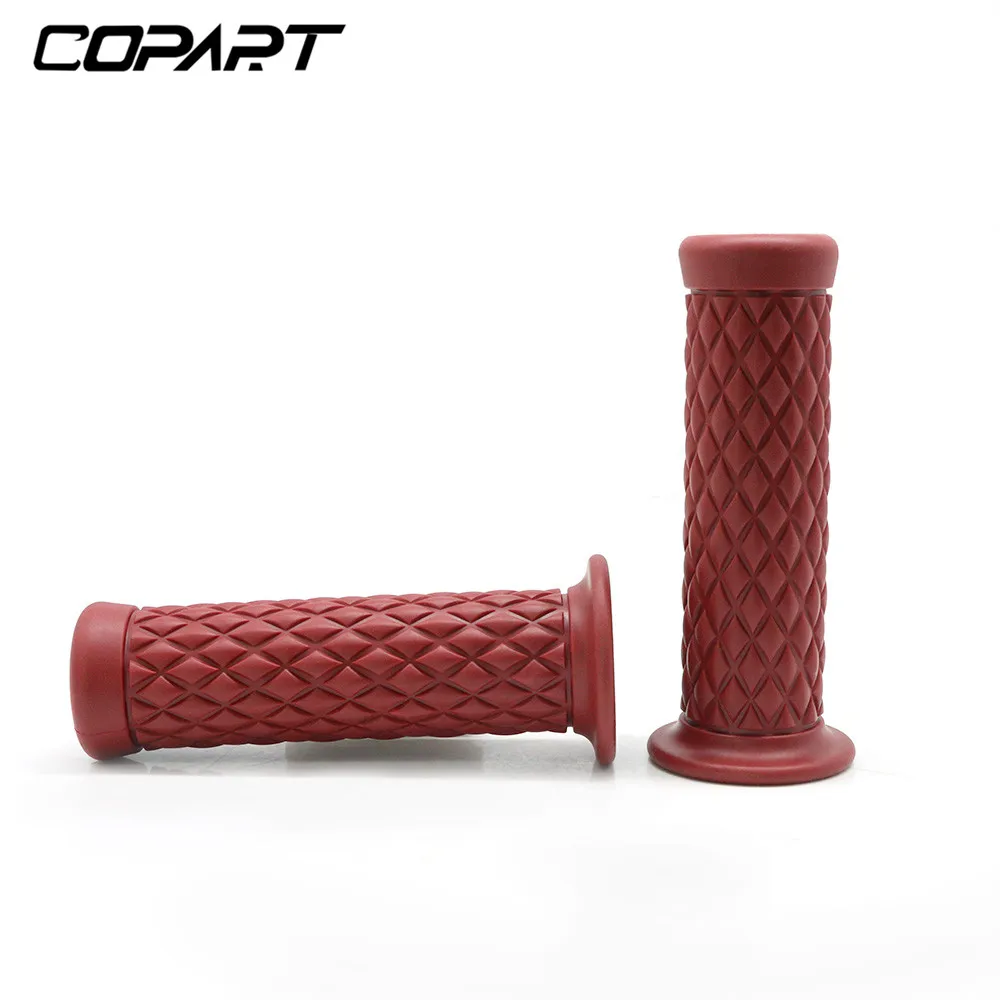 Wine Red Универсальный мотоцикл велосипед Cafe Racer стайлинга автомобилей Резиновая Защитная подкладка на руль, комплект из 2 предметов, 7/822 мм Резиновый Руль рукоятки Бар Конец - Цвет: Wine Red