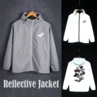 Модное светоотражающее пальто для мужчин и женщин, однотонная повседневная куртка, осенняя светящаяся ветровка в стиле Харадзюку, тренчи, куртки 2021