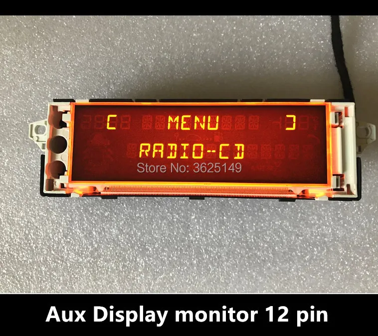 Автомобильный красный экран с поддержкой USB Aux дисплей монитор 12 pin для Peugeot 307