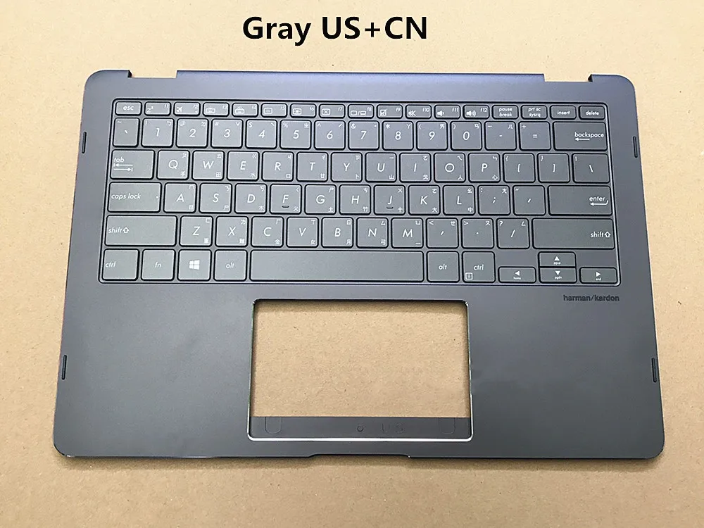 Ноутбук США CN Подсветка клавиатура Верхняя Крышка корпуса чехол для Asus ZenBook Флип S