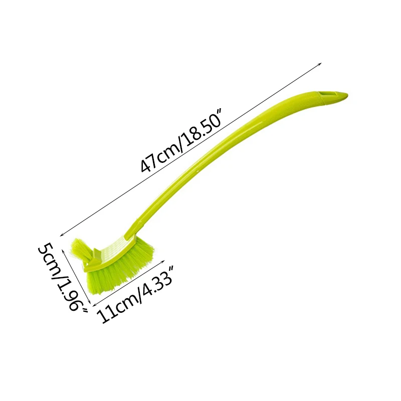

Toilet Cleaning Brush Plastic Scrubber Curved Clean Side Bending Handle Corner Brush Bathroom WC Cleaning Toilet Supplies