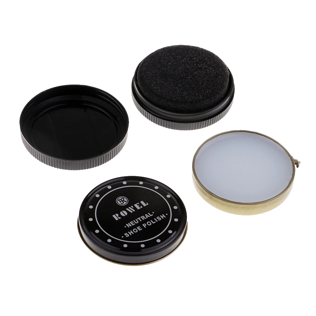 

Shoe Shine Care Kit with Travel Case - Shoe Polish Brush Set - Black / Green