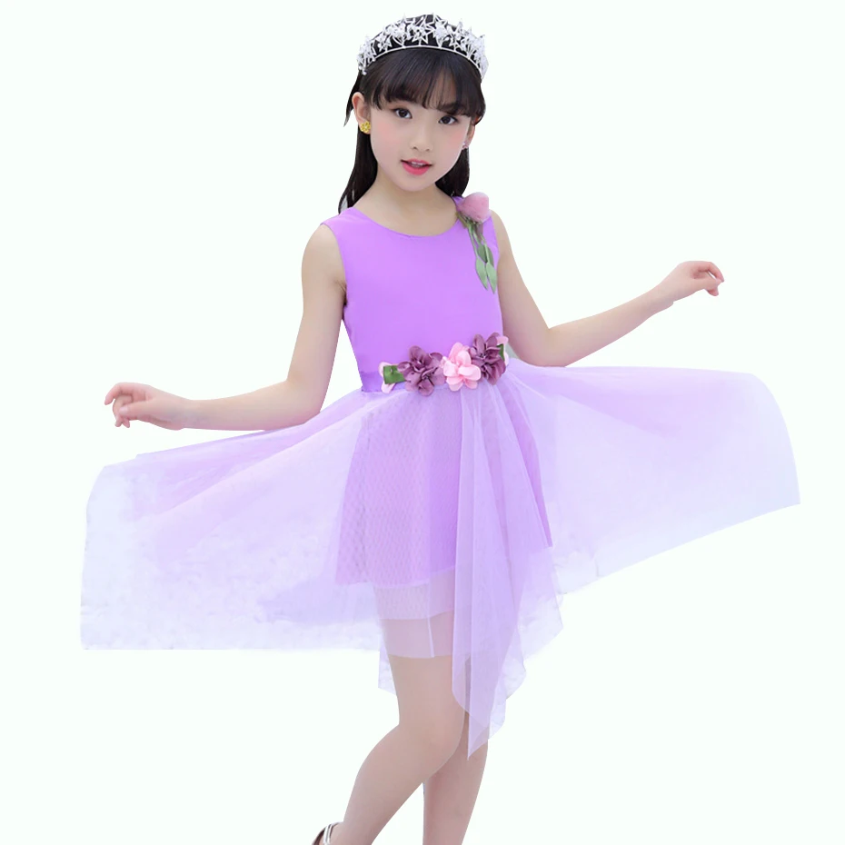 2020 платье для девочек принцессы с аппликацией вечерние платья без рукавов в