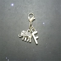 1pcs elephant clasp lobster clip on charm tiny elephant clip on charm elephant charm