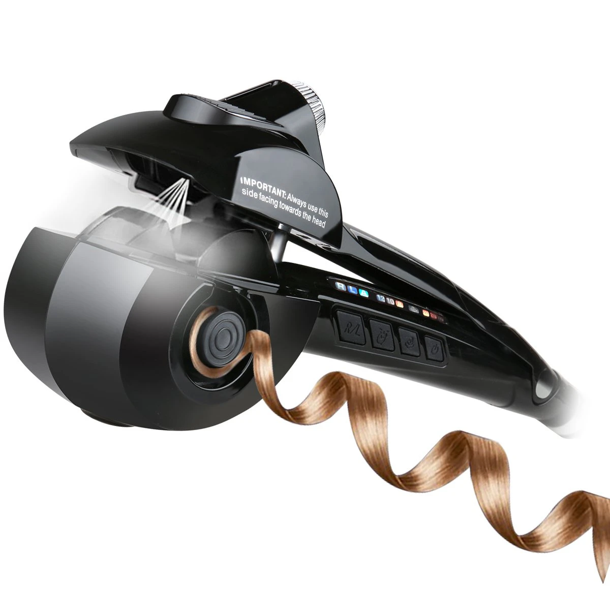 Steam Auto Hair Curler Curl Spin Rotating Curling Machine Automatic with LED Display Fast Styling Professional Curl Machine