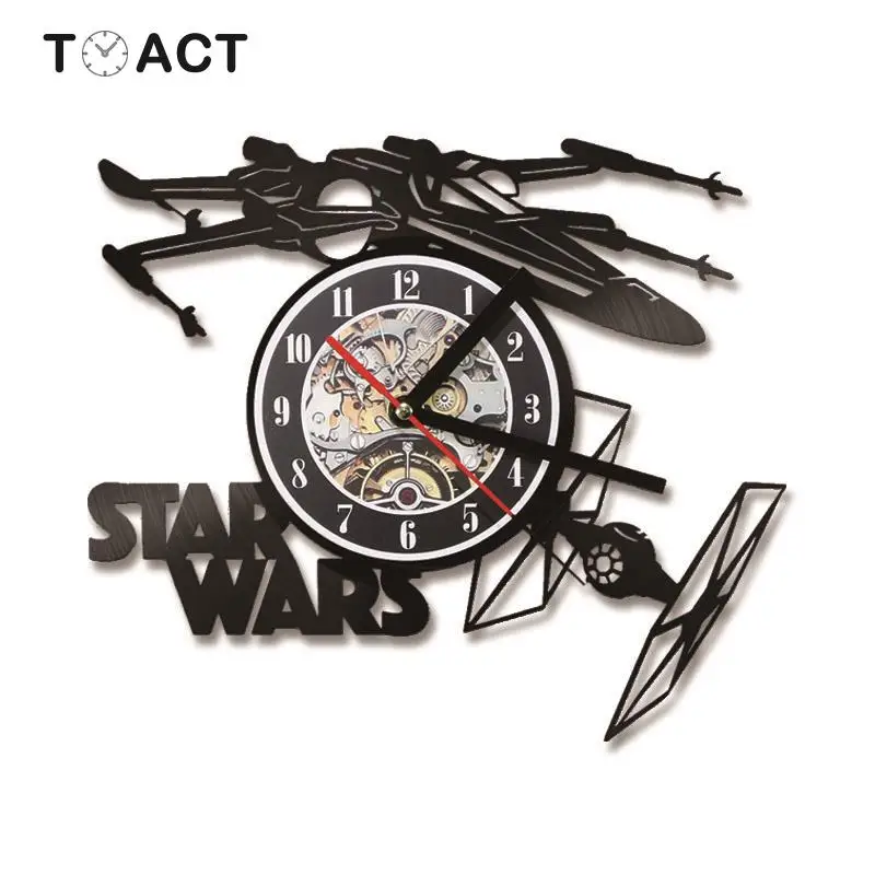 Тема из Звездных Войн светодиодные часы для записи самолета светящиеся 3D модель