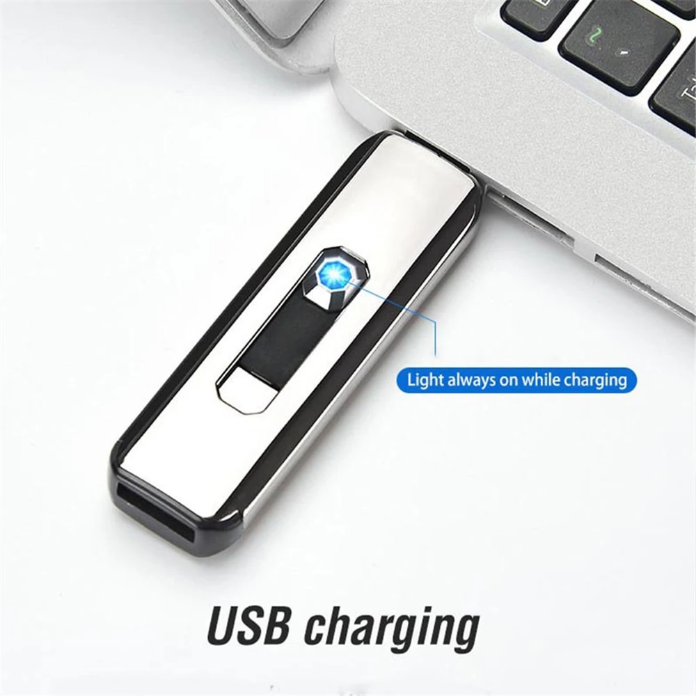 Двухсторонняя портативная зажигалка с кнопками перезаряжаемая защитой от ветра