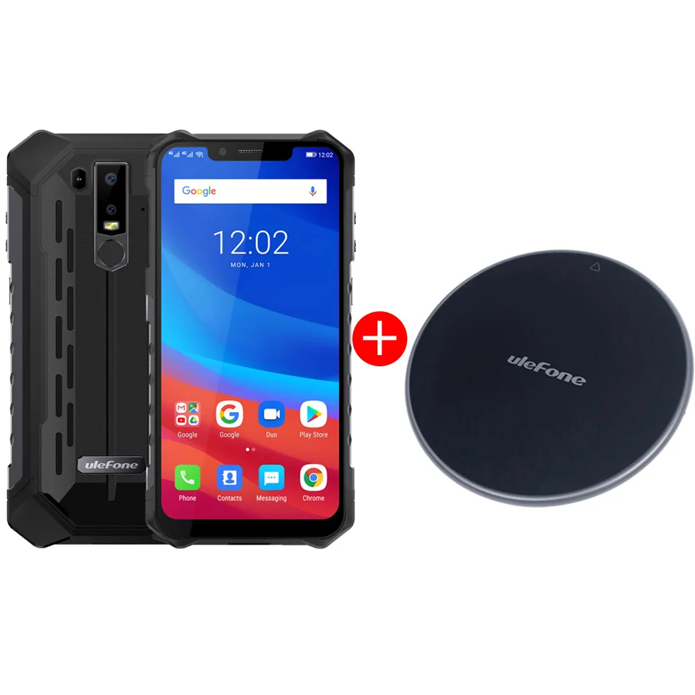 Black Add UF002 Ulefone Armor 6E водонепроницаемый IP68 NFC прочный мобильный телефон Helio P70 Otca-core Android 9,0 4 Гб+ 64 Гб беспроводной зарядки смартфон - Цвет: Black Add UF002