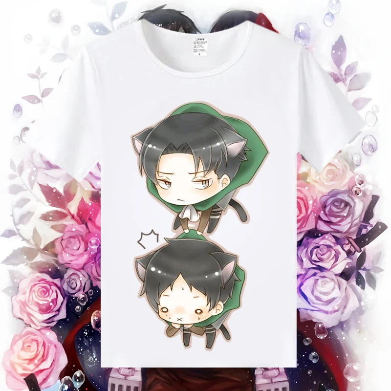 Летняя футболка с коротким рукавом для косплея из атаки на Титанов|Костюмы аниме|