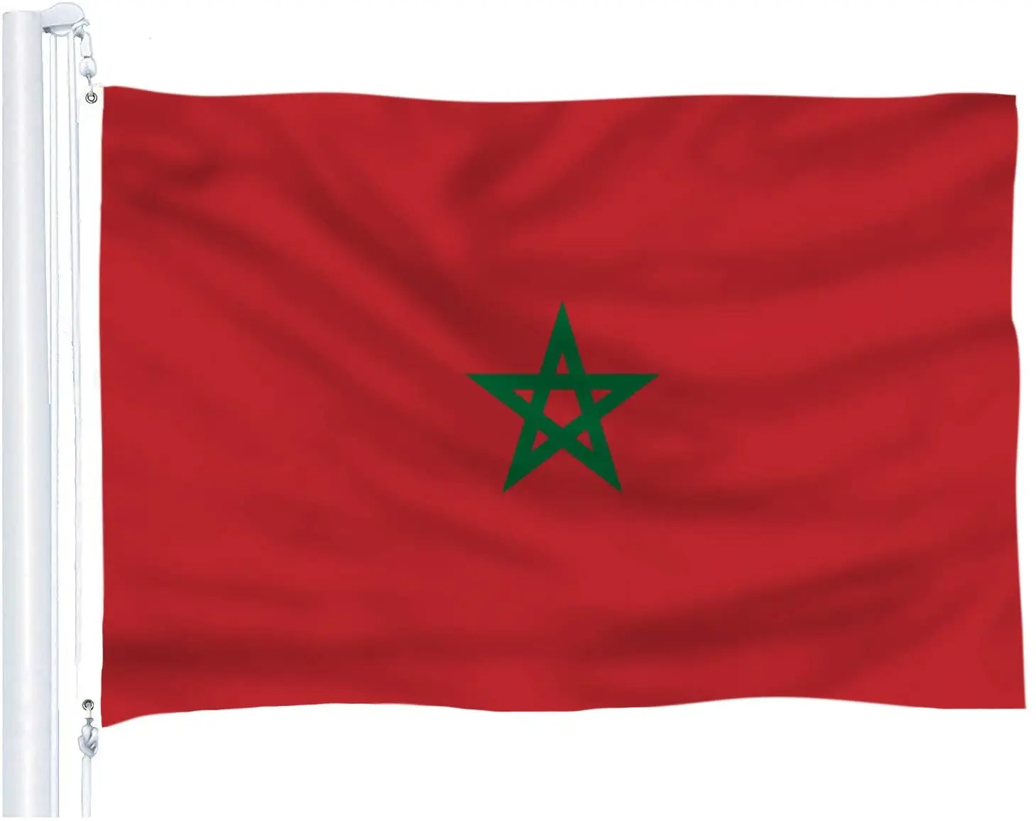 

90x150cm Morocco Flag 3x5 Ft Thicker Polyester The Moroccan National Banner with Brass Grommets