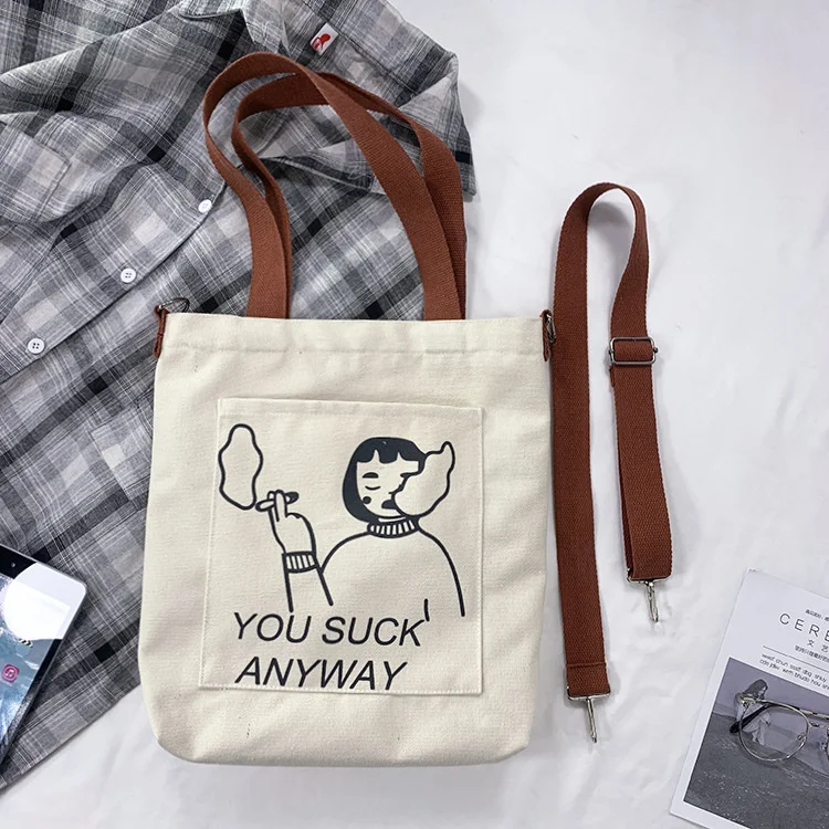 

2021 Women's Tote Bags Handbag Ladies Casual Shoulder Bag Female Cross Body Bags Cotton Cloth Shopper Bag Girl Messenger