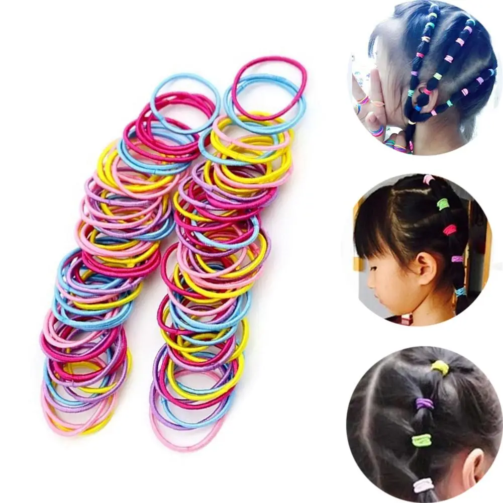 100 шт./упак. новый ребенок держатели для волос резинки девочек галстук бабочка из