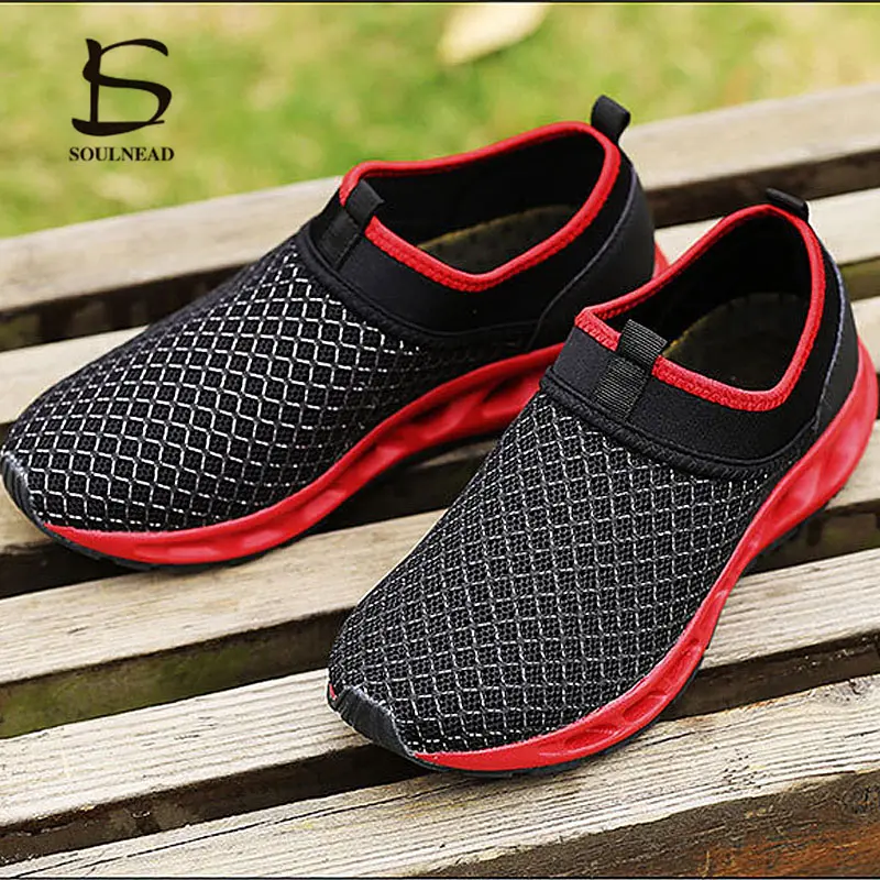 

Light Men Running Shoes Breathable Mesh Summer Comfortable Men's Sneakers Non-slip Wear-resistant Outdoor Walking Sports Shoes