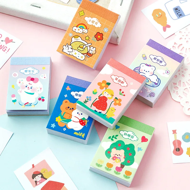 

50 Sheets/pack Animals Stationery Stickers Book Aestheti Bears Rabbit Cute Journaling Korean Stationery Aesthetic Stickers