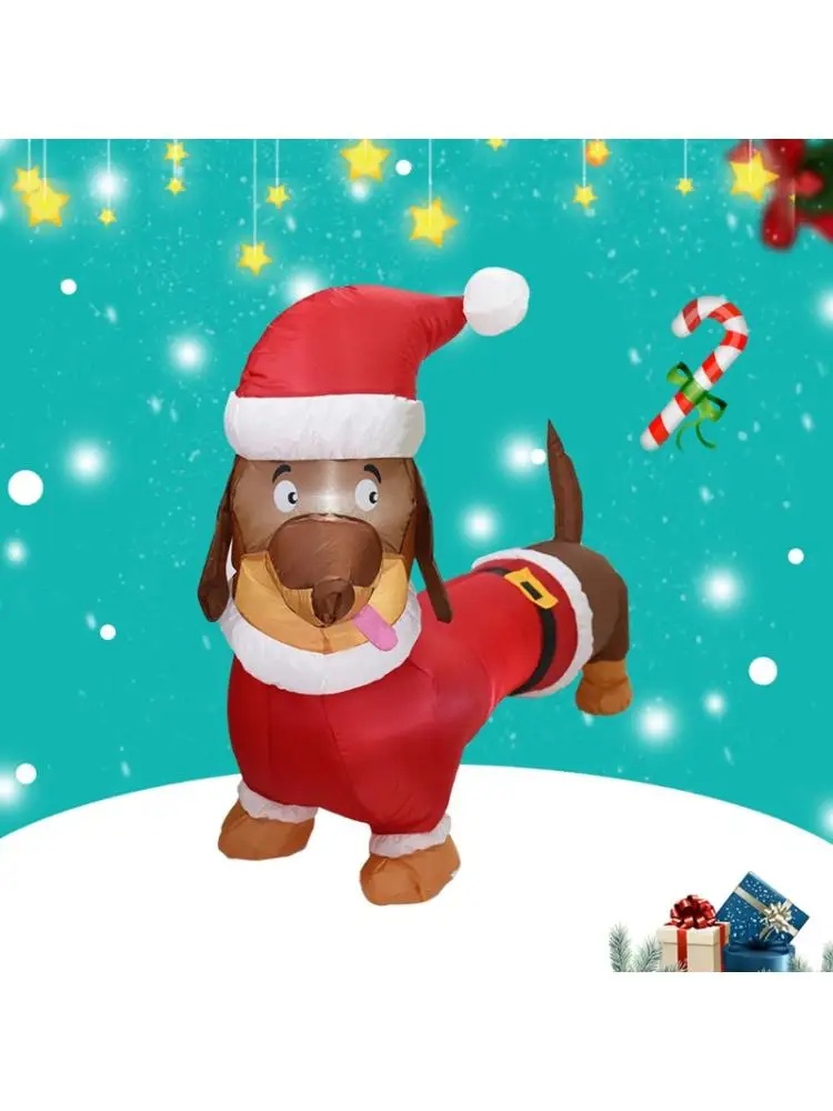 

1.5m Inflatable Dog Model Illuminated Blower Figures Yard Outdoor Christmas Toy New 2020