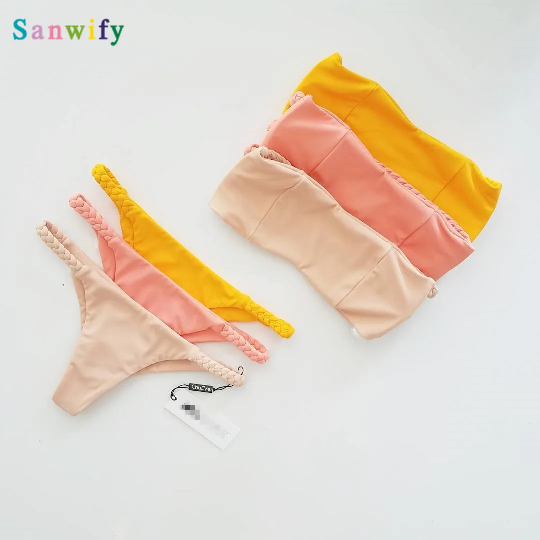 

2020 Sexy Swimwear Fashionable Bikinisolid Color Sexy Bikini Swimsuit Bikini