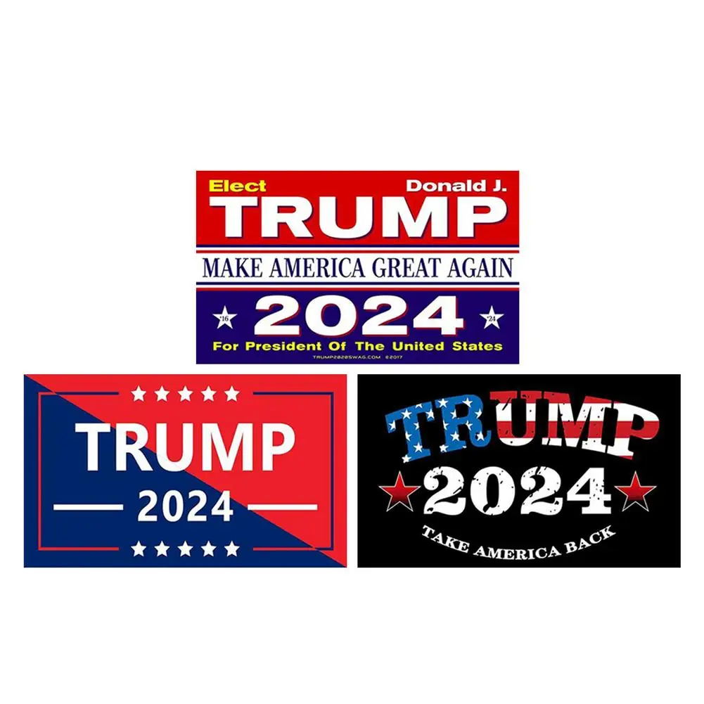 

10pcs 3.9X5.9in 2024 Trump Sticker Make America Great Again Vinyl Funny Bumper Sticker Presidential Election For Car Decor