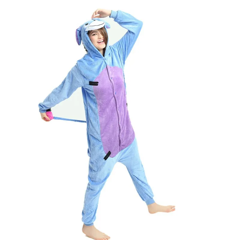 Фланелевые сиамские пижамы с изображением Ослика из мультфильма Костюмы для