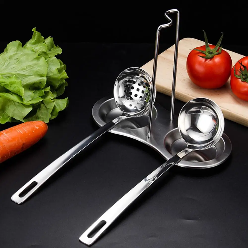 

New Soup Spoon Rests Stainless Steel Pan Pot Cover Lid Rack Stand Spoon Holder Storage Organizer Kitchen Accessories Drop Ship