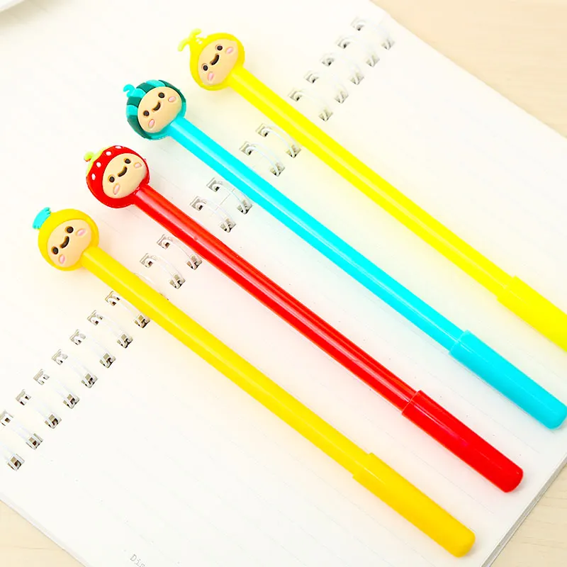 Корейские милые кавайные фруктовые гелевые ручки забавные синие чернила