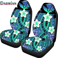 darmian polynesian plumeria print universal women seat cover fashion car interior decoration durable sedan seat protector 2piece
