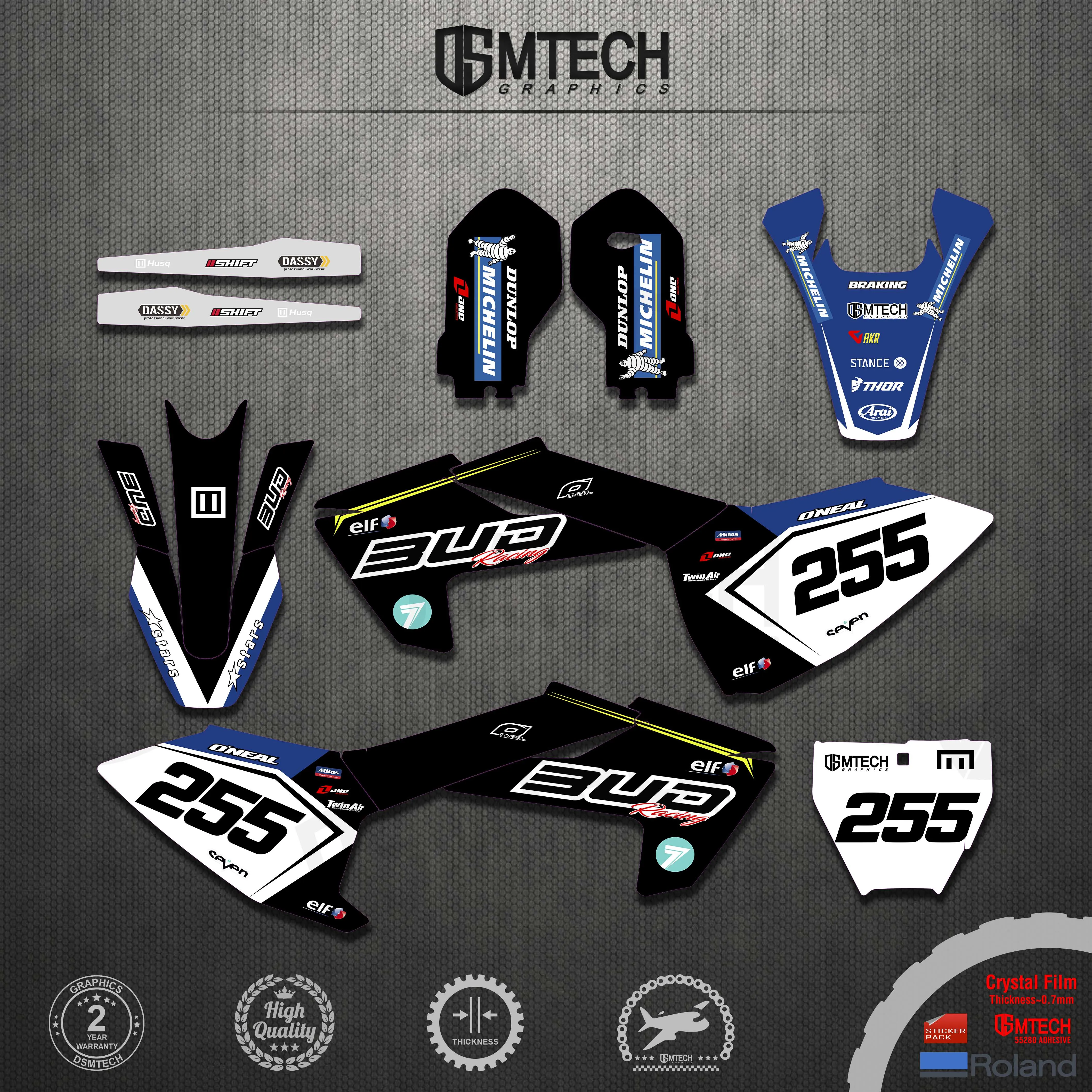 DSMTECH Motorcycle Team TC85 Graphic Decal Sticker Deco Kit For Husqvarna TC 85 2018 2019 2020 2021 2022