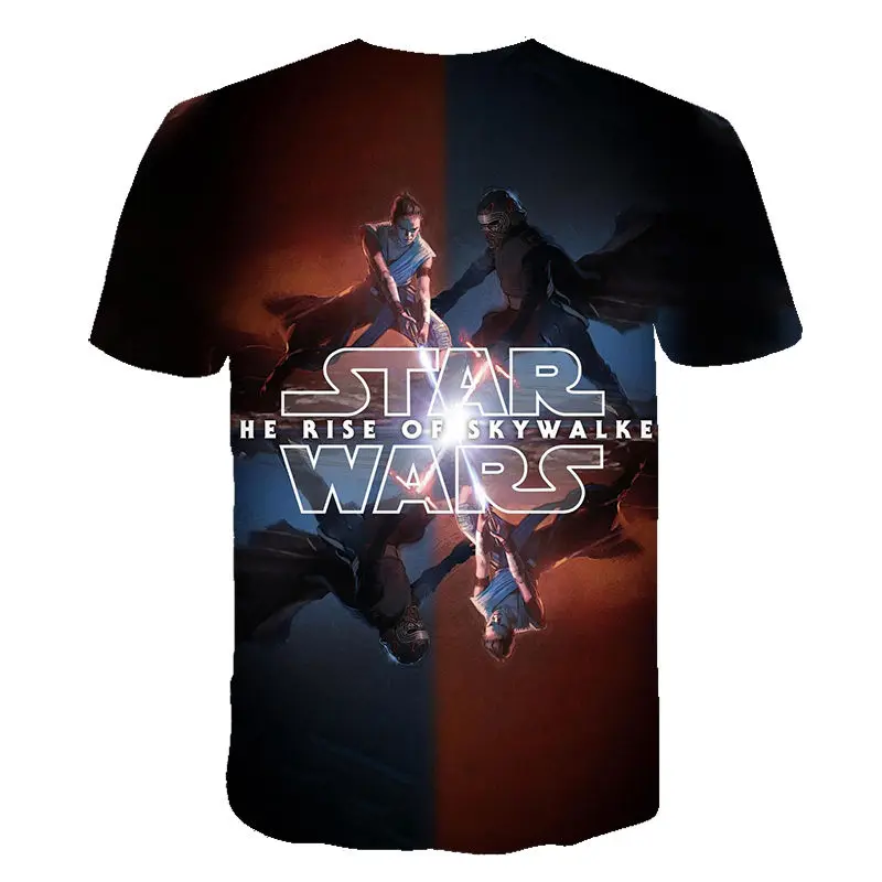Модная футболка с 3D принтом Звездные войны рисунком летняя повседневная круглым