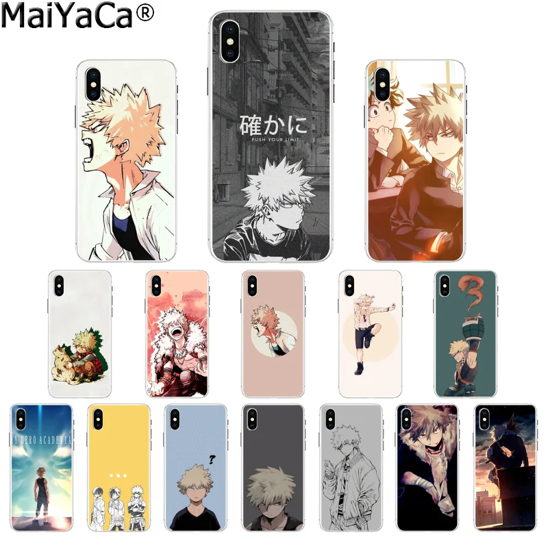 MaiYaCa аниме кацуки бакугоу ТПУ прозрачный чехол для телефона чехол для iPhone 6S 6plus 7 7plus 8 8Plus X Xs MAX 5 5S XR